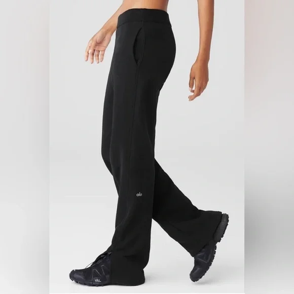 Alo High-Waist Straight Leg Slit Sweatpant - Picture 2 of 16